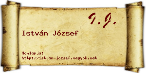 István József névjegykártya
